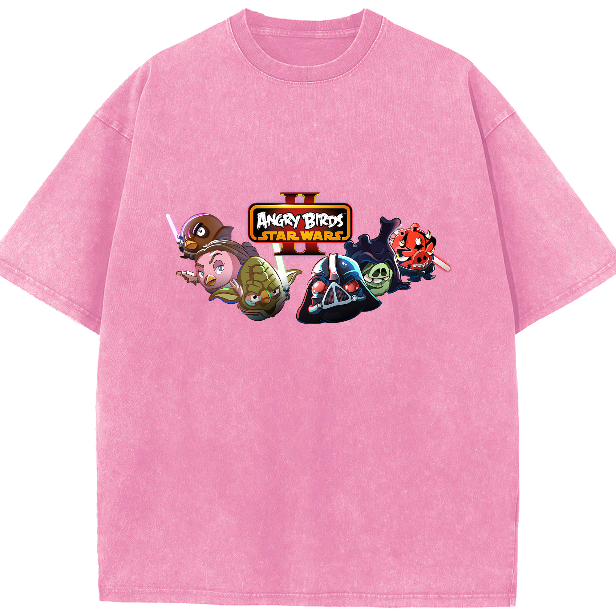 （画像用） Angry Birds アングリーバード 綿100% ヴィンテージ風 半袖Tシャツ（フロントプリント）
